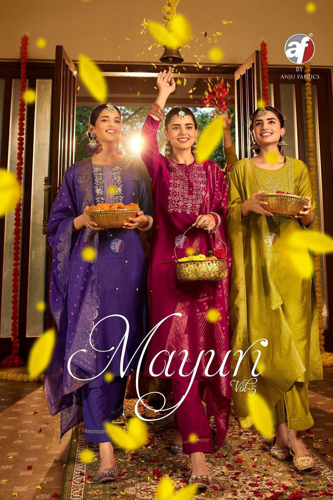 ANJU FABRICS MAYURI VOL 5 READY TO WEAR ANARKALI KURTIES