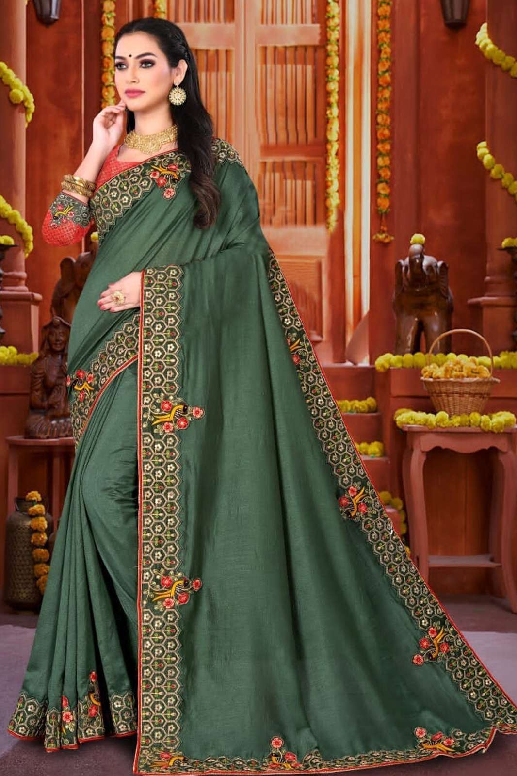 Desiluk Jodha 9194 Designer Art Silk Saree With Embroidery Work