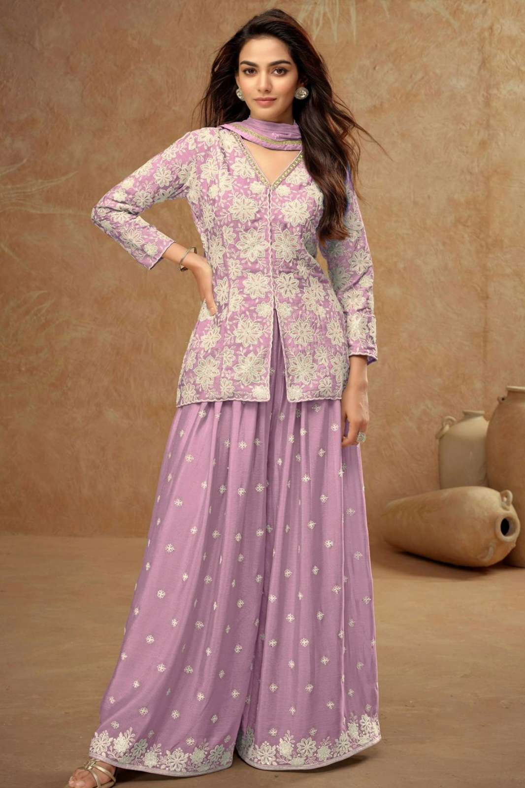 Gulkayra FIRDOUS 9477 Ready to Wear Real Chinon Suit with Embroidery Work