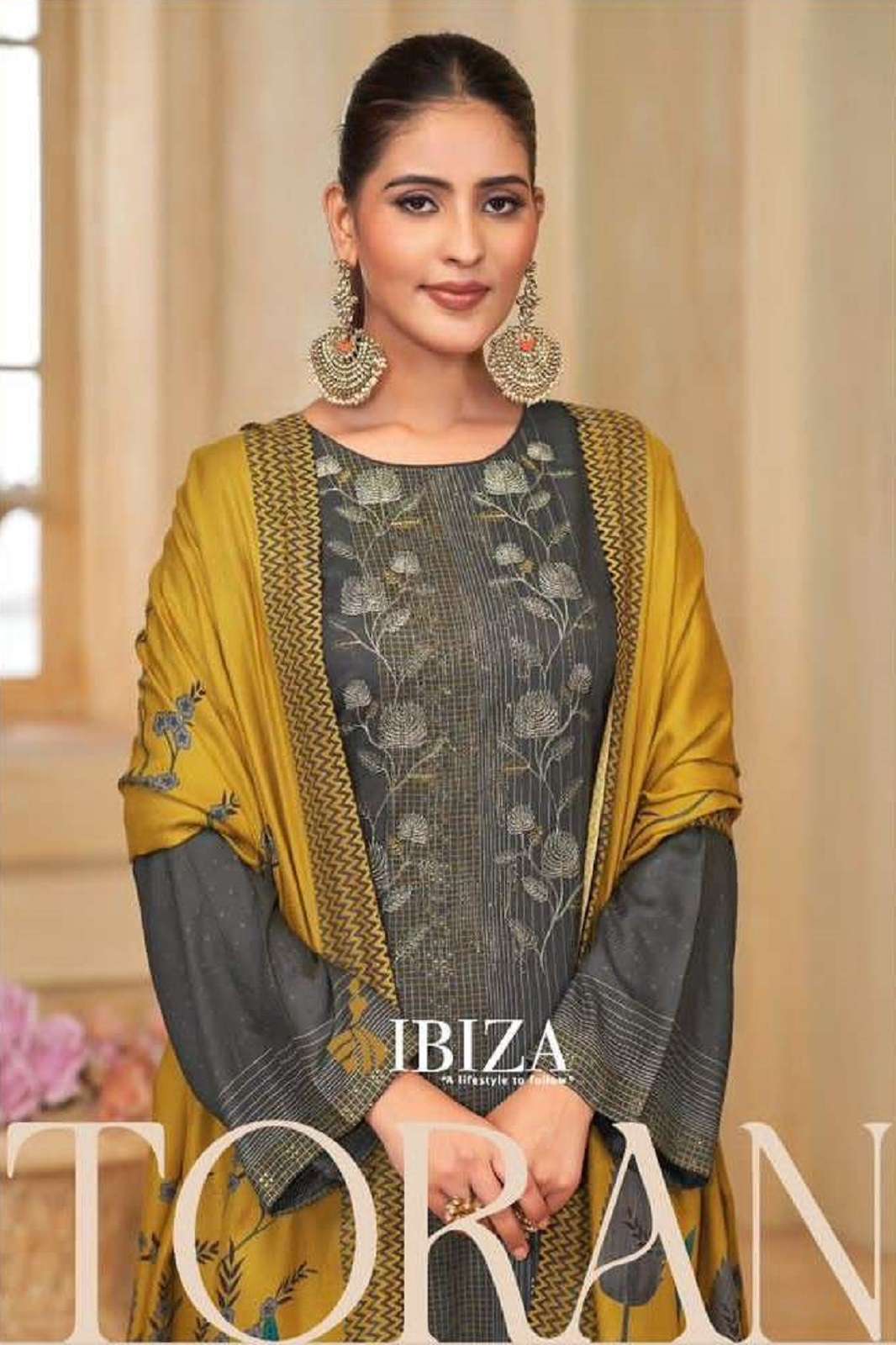 IBIZA TORAN VISCOSE PASHMINA DESIGNER SUITS