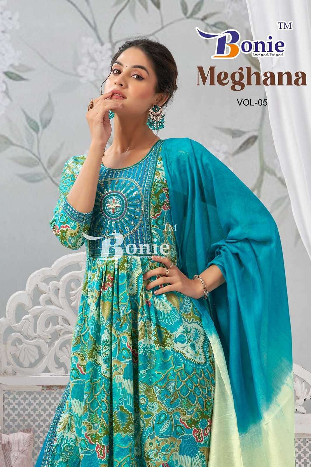  MEGHANA VOL 5 BY BONIE READY TO WEAR KURTIES