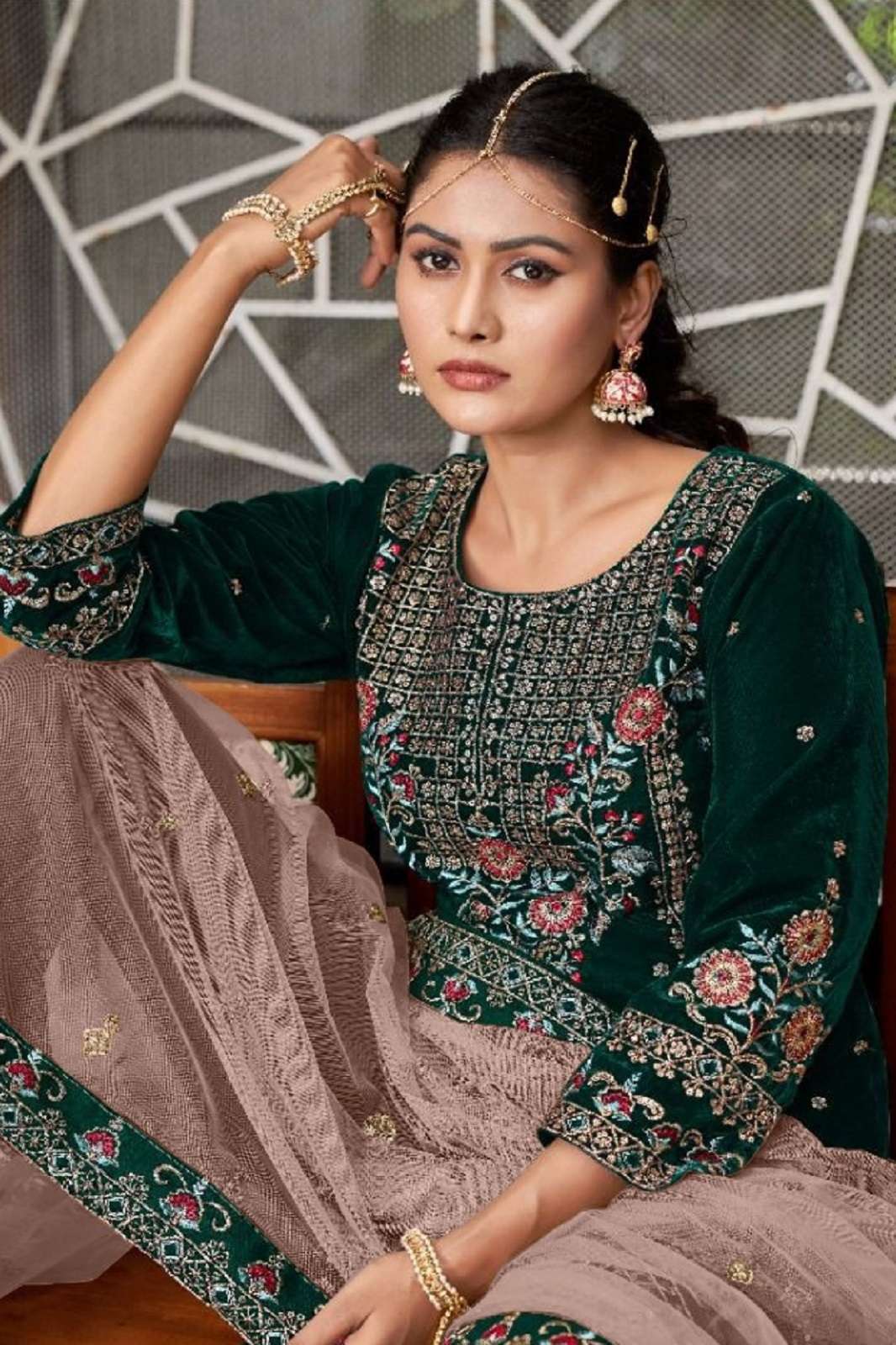 MOTIFZ 2032 A TO D VELVET PAKISTANI SALWAR SUITS