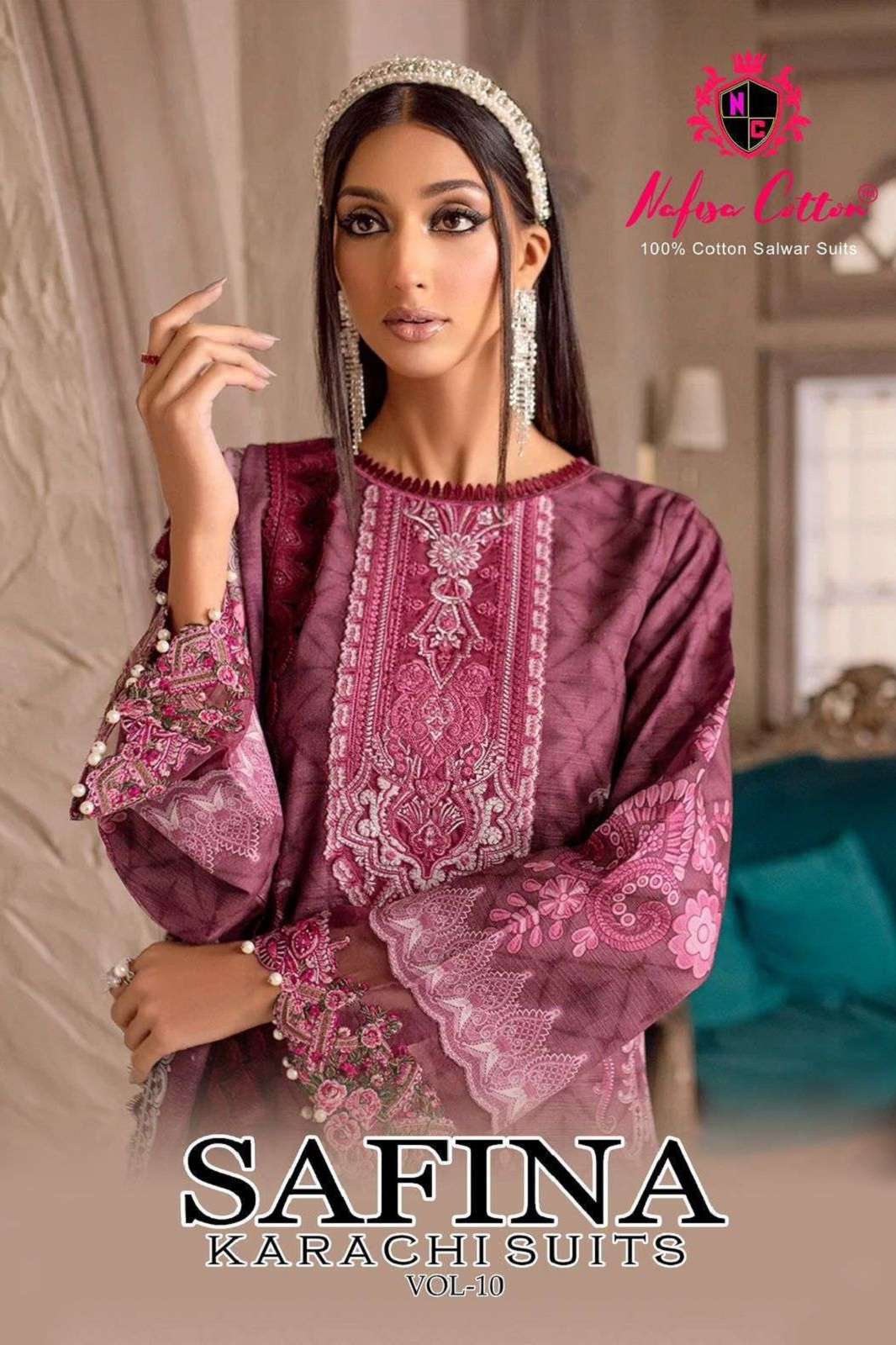 NAFISA COTTON SAFINA KARACHI SUITS VOL 10 KARACHI COLLECTION