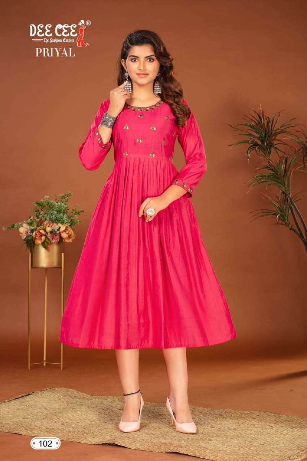 PRIYAL BY DEECEE READY TO WEAR FLAIRY KURTIES