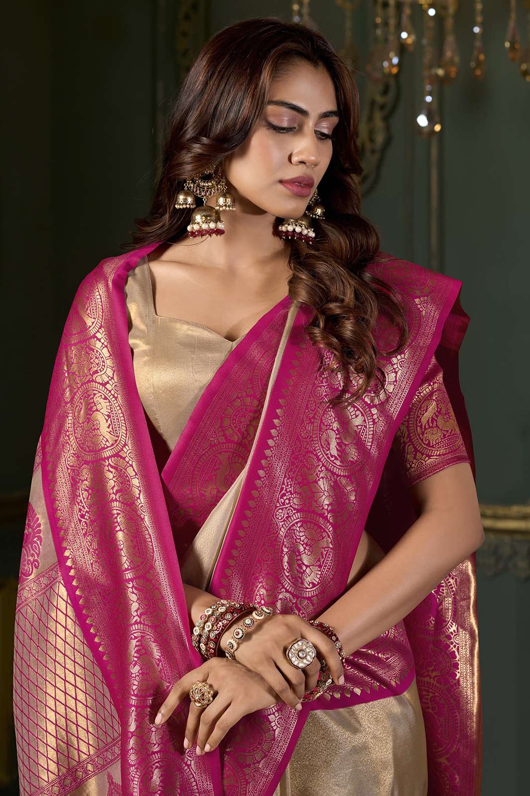 RAJPATH AANANDI SILK 9396 Diwali Special Designer Tissue Silk Saree