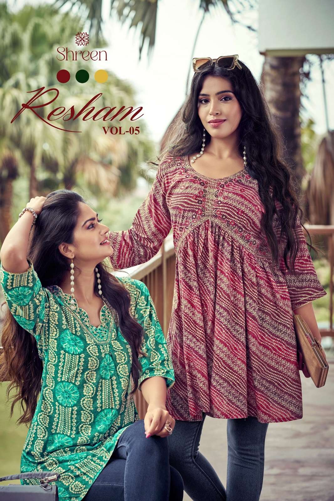 RESHAM VOL 5 BY SHREEN DESIGNER SHORT TOPS