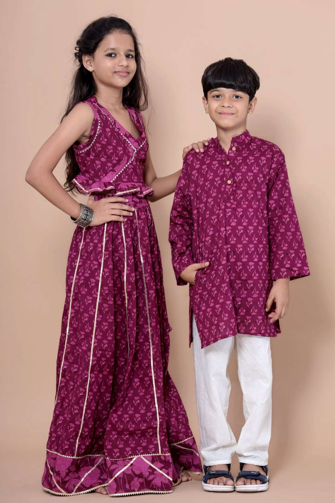 Shri Balaji Emporium 9212A Readymade Pure Coton Block Printed Kids Wear 