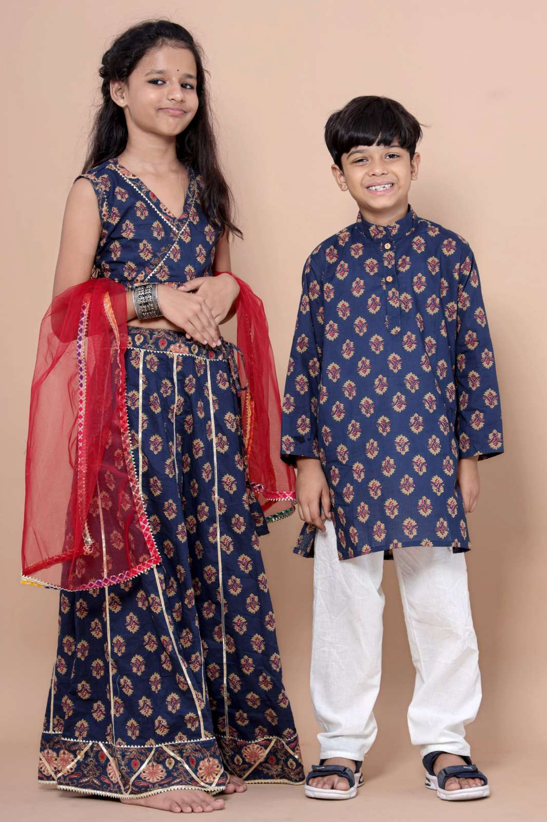 Shri Balaji Emporium 9212B Readymade Pure Coton Block Printed Kids Wear 