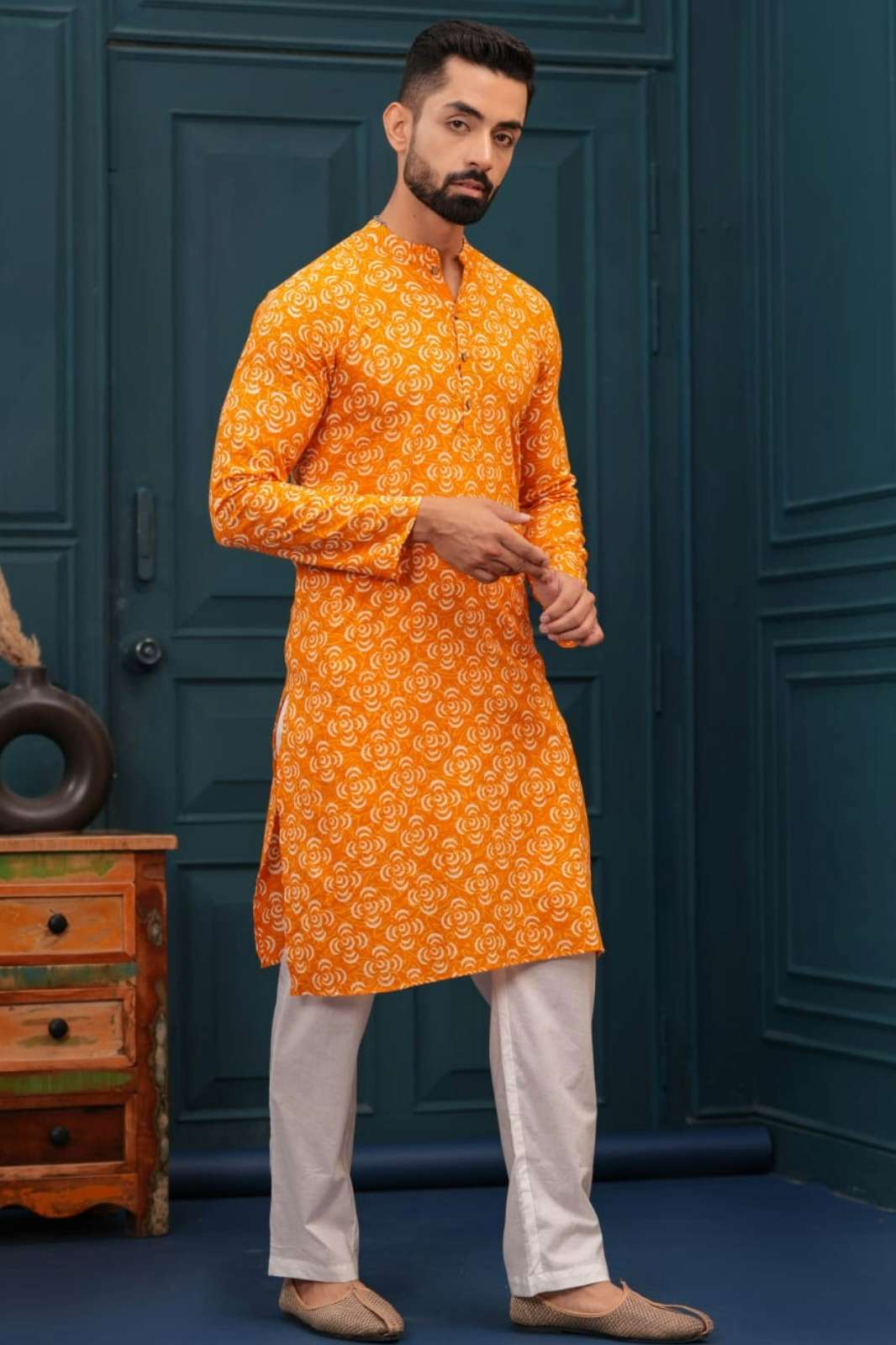 Shri Balaji Emporium 9406A Redymade Pure Cotton Hand Block Printed kurta payzama