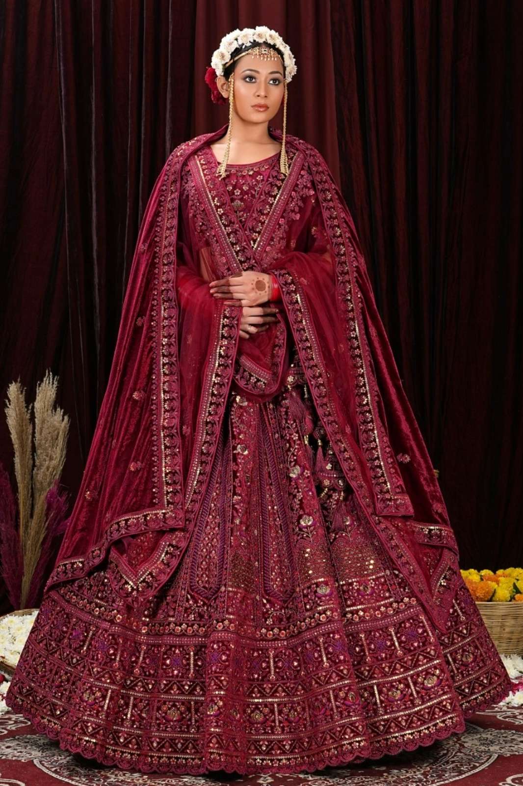 Shri Balaji Emporium 9464D Beautiful Embroidered Bridal Lehenga