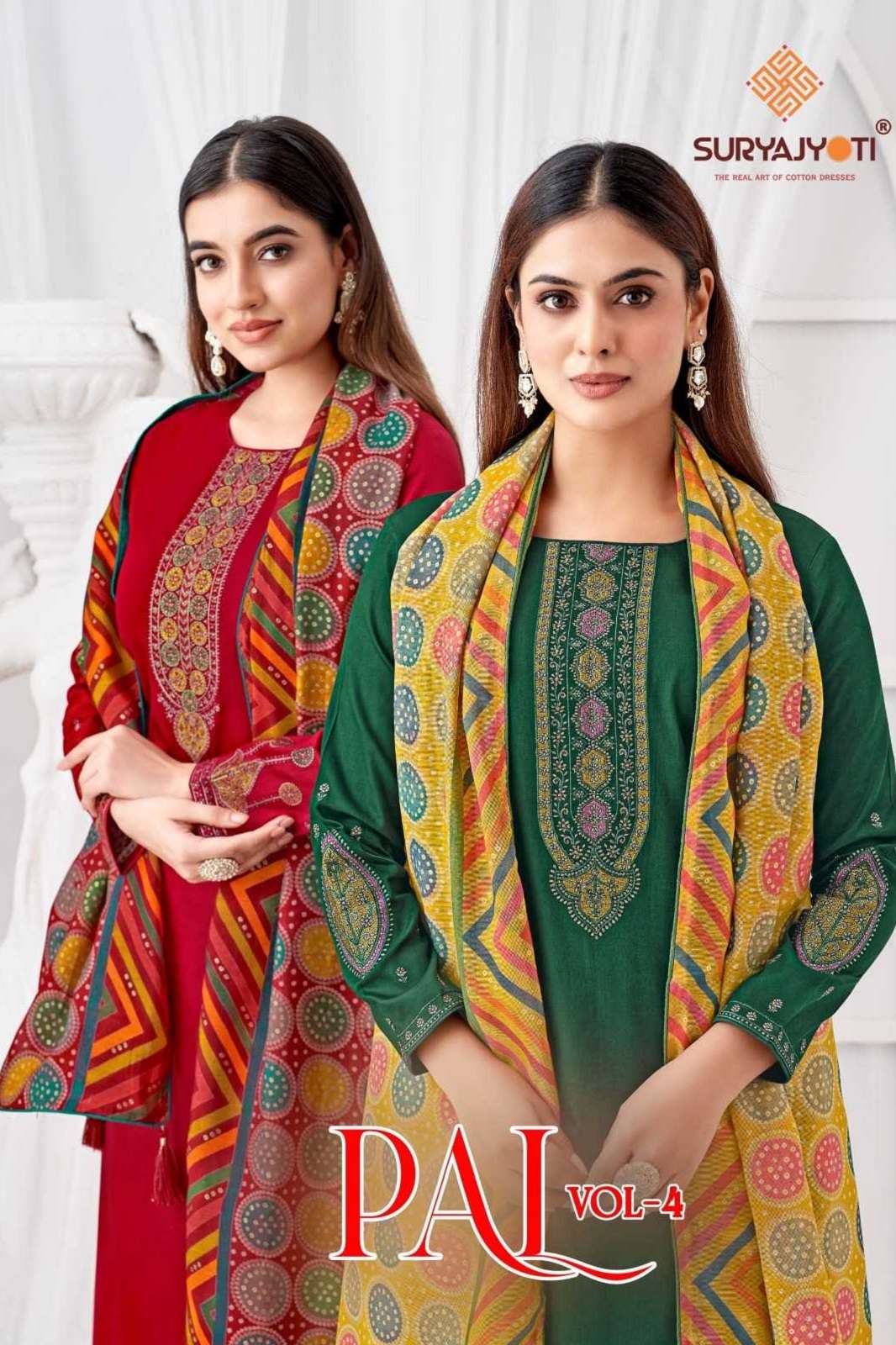 SURYAJYOTI PAL VOL 4 JAM SATIN UNSTITCHED SUITS