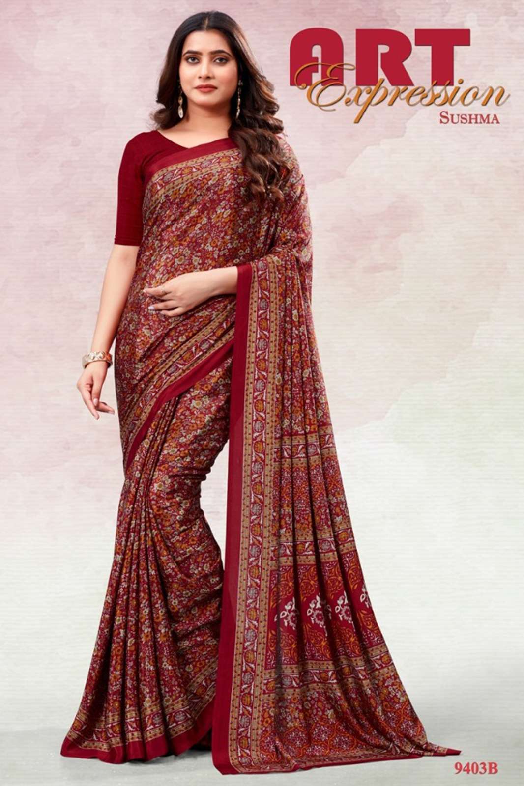 SUSHMA 9250 Indian Women Designer Crepe Saree