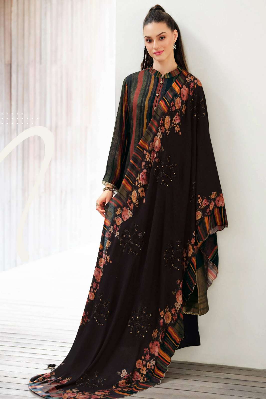 VARSHAA POETRY PASHMINA SILK WOVEN AND DIGITALLY PRINTED SUIT