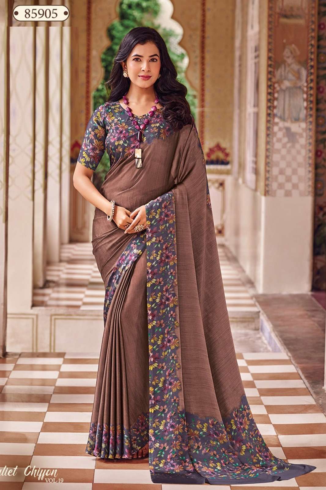 VIPUL JULIET CHIFFON VOL 19 9136 TRADITIONAL DESIGNER CHIFFON SAREE