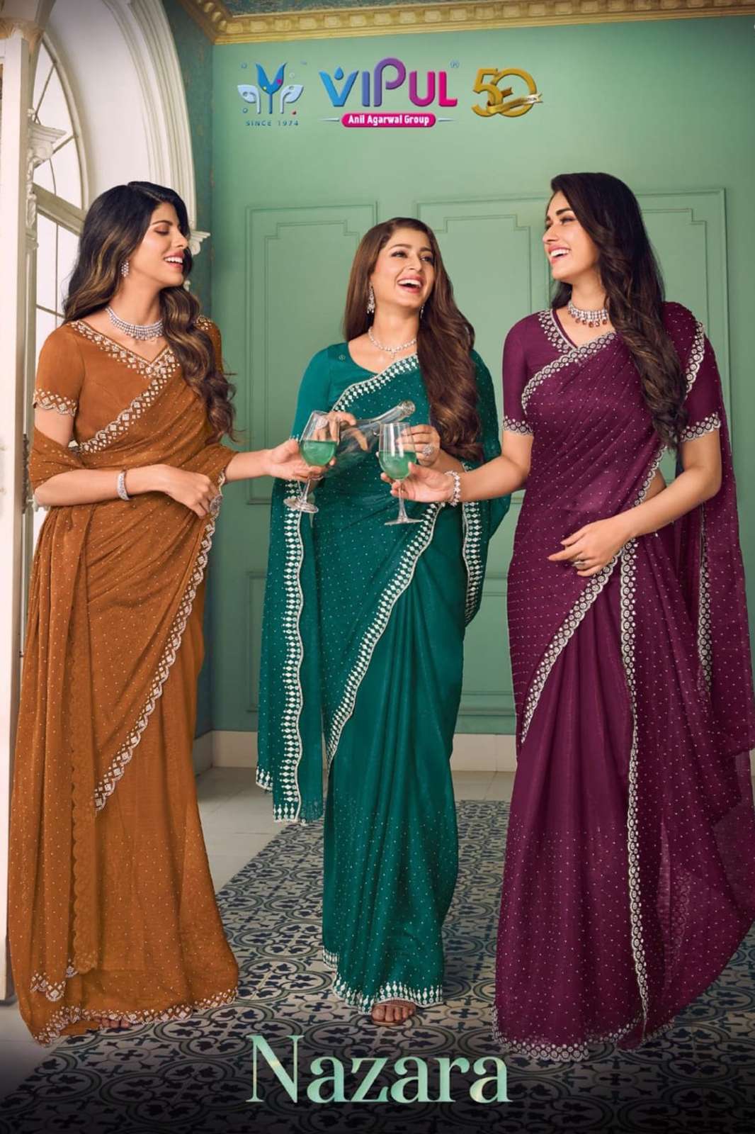 Vipul NAZARA 9407 Festival Wear Style Beautiful Chiffon Saree