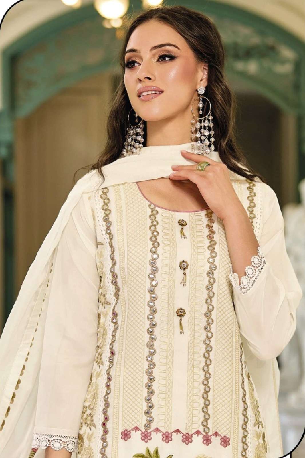 ZARQASH Z 215 3 BEAUTIFUL DESIGNER PAKISTANI SUITS