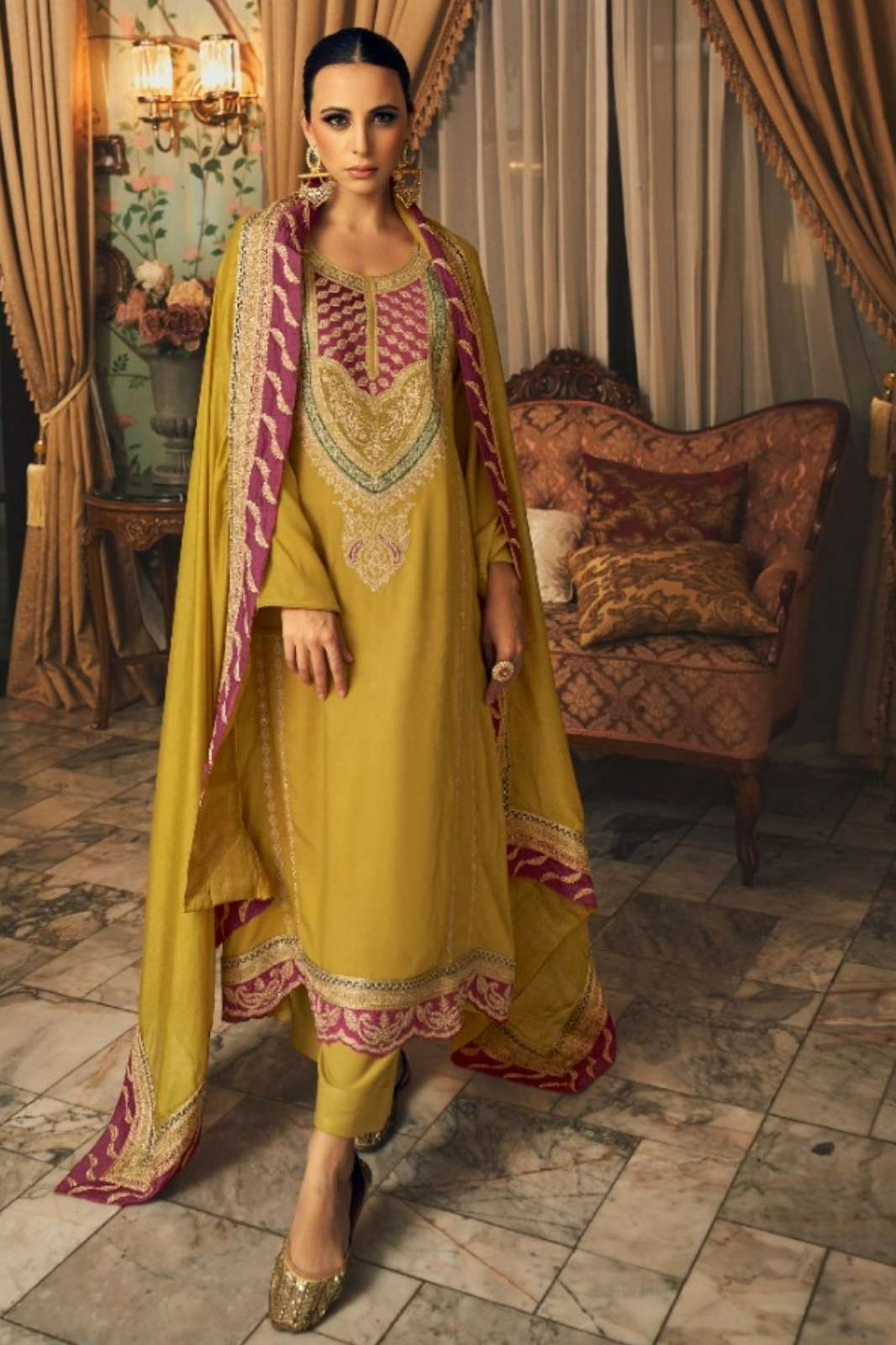 AIQA DASTAK VOL 2 PURE HEVY PASHMINA SUIT WITH FENCY WORK