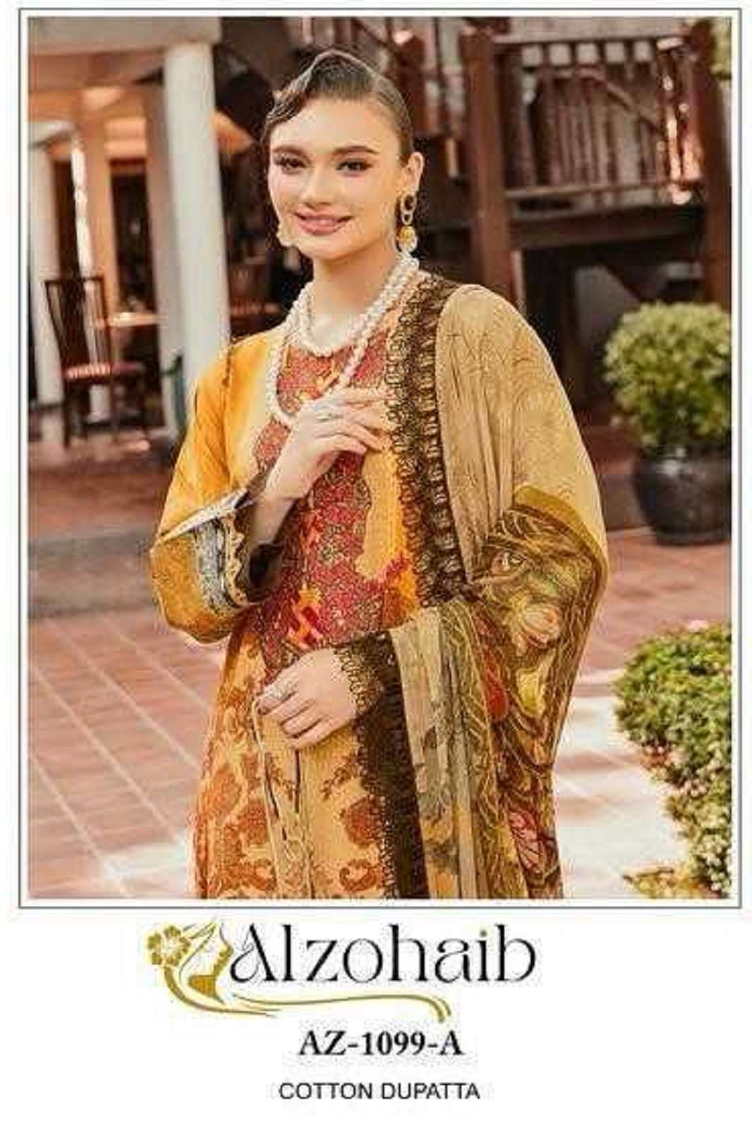 AL ZOHAIB 1099 A TO C PURE COTTON PRINTED SUITS