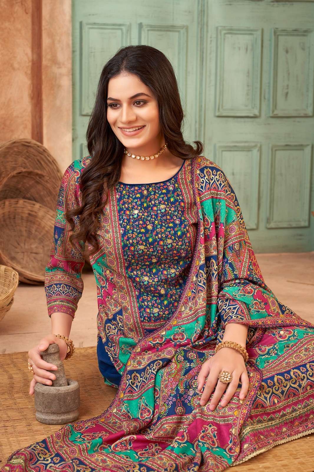 ALOK SUITS NAZREEN VISCOSE PASHMINA PRINTED SUITS