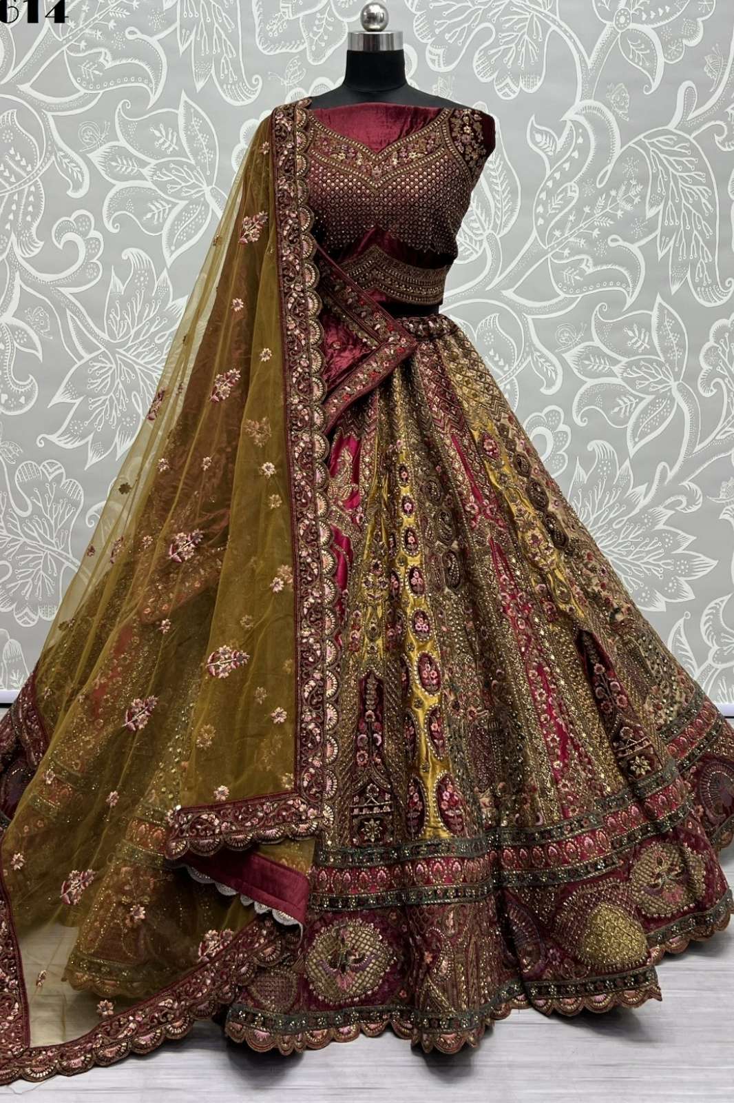 Anjani Art 2614 9624 Bridal & Wedding Wear Designer Velvet & Silk Lehenga Choli