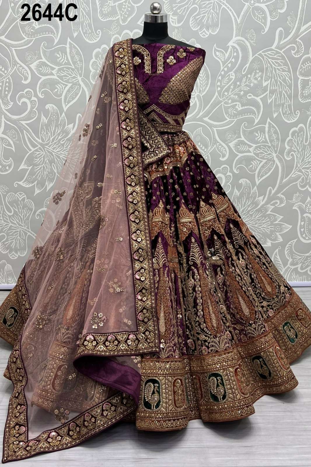 Anjani Art 2644A TO 2644C 9625 Bridal & Wedding Wear Designer Velvet Lehenga Choli