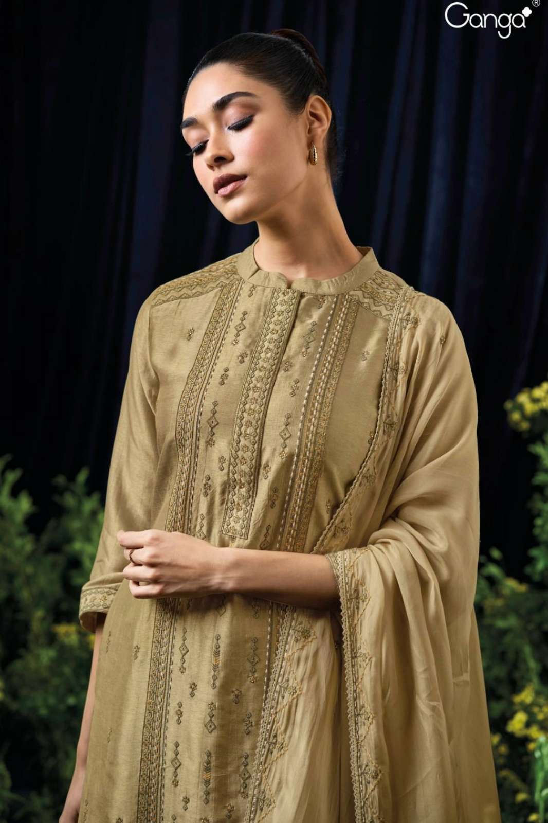 GANGA THURA S2979 PREMIUM PURE BEMBERG RUSSIAN SILK SUIT