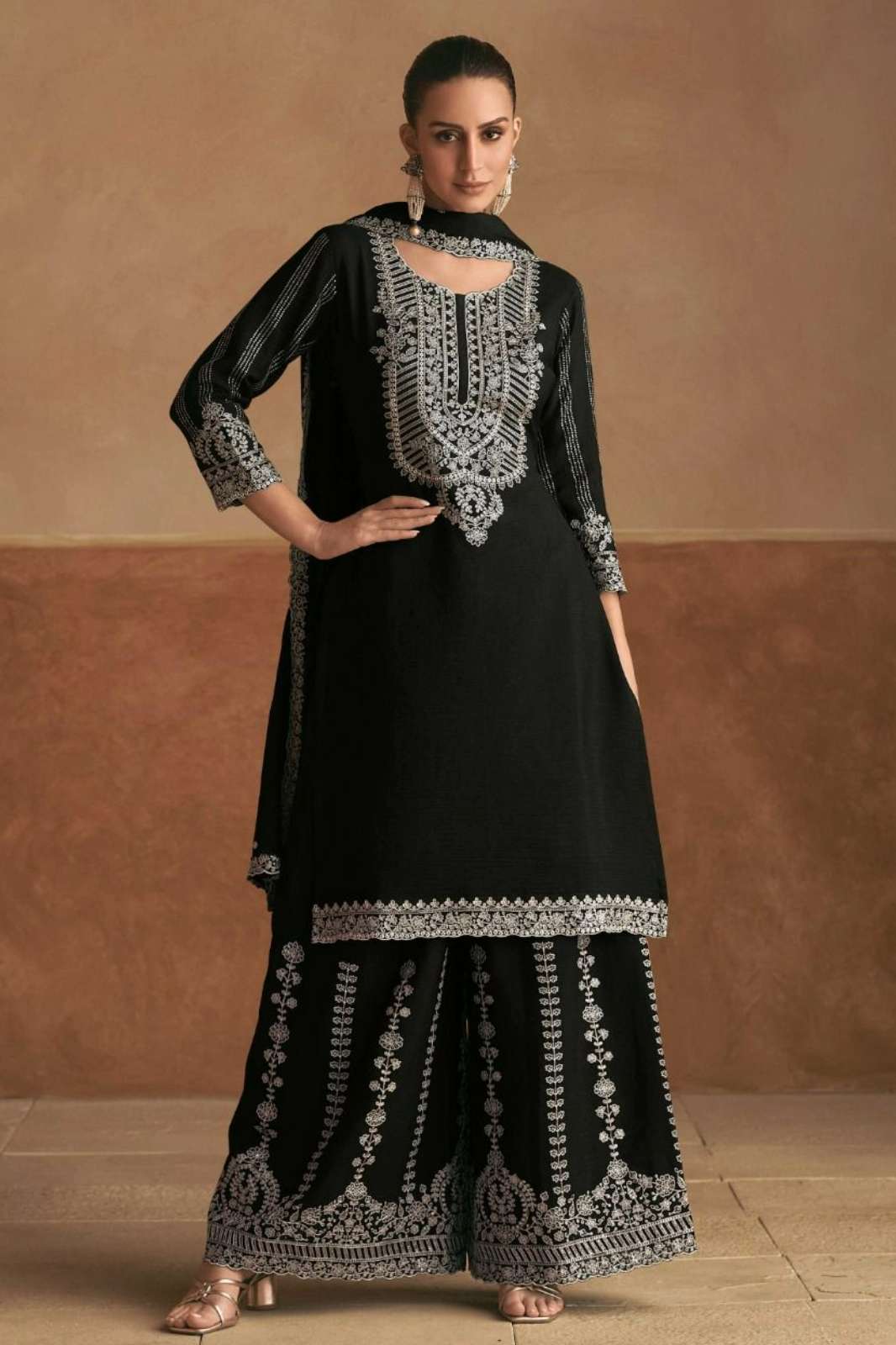 Gulkayra VITARA 9665 Ready to wear Real Chinon Embroidered Suit