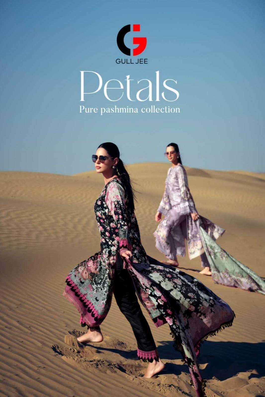 GULL JEE PETALS PURE VISCOSE PASHMINA SUITS