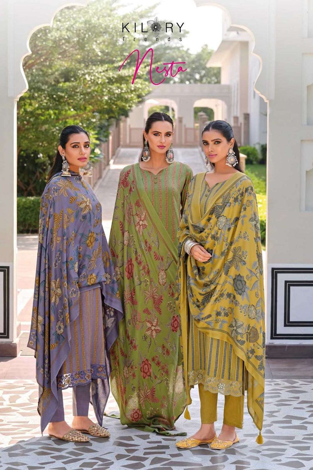 KILORY TRENDS NESTA VISCOSE PASHMINA SUITS