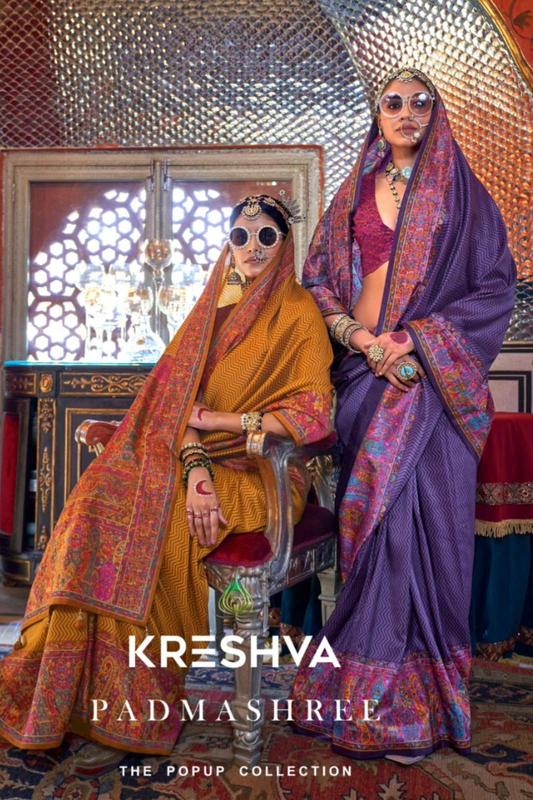 KRESHVA PADMASHREE 9571 PRINTED DESIGNER SILK SAREE