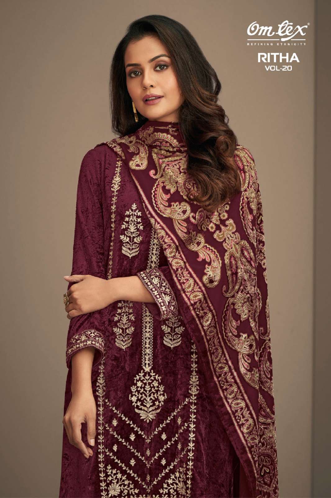 OMTEX RITHA VOL 20 DESIGNER VELVET SUITS