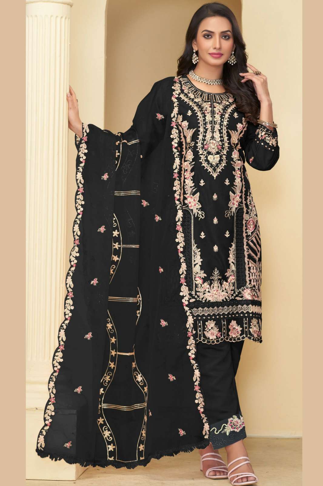 RAMSHA R 1193 Readymade Designer Georgette Pakistani Suit