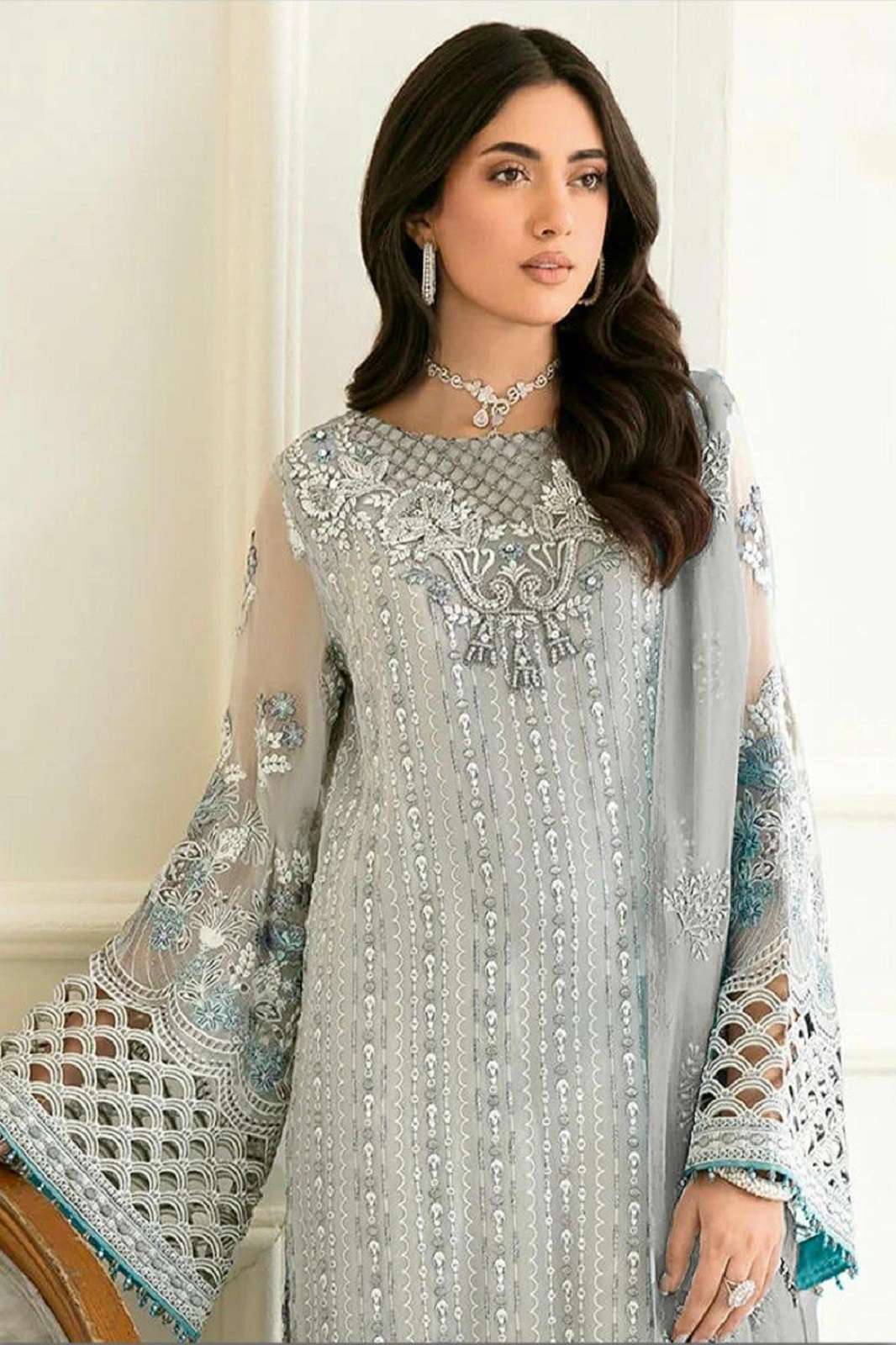 SHANAYA S 189 FOX GEORGETTE EMBROIDERED SUITS