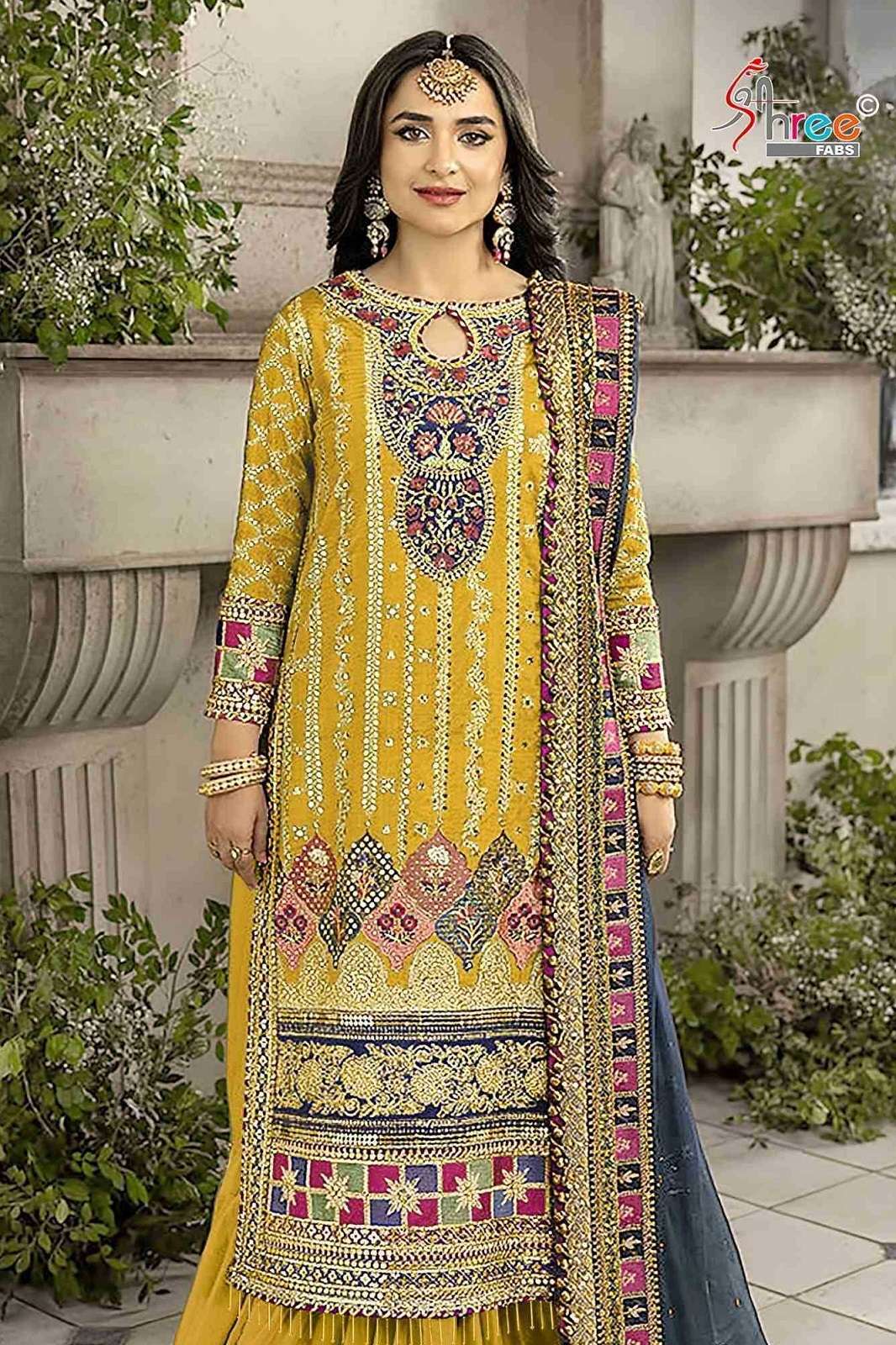 SHREE FAB K 5181 A TO D ORGANZA SUITS