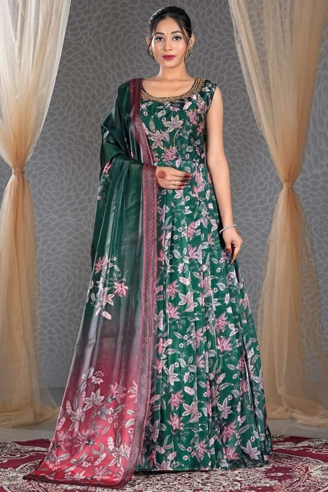 Shri Balaji Emporium 8847 Ready to wear Jimmy Chew Fabric Gown 