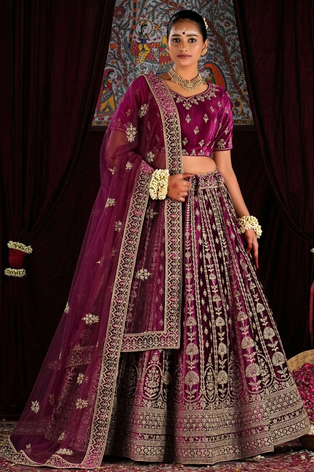 Shri Balaji Emporium 9317A Beautiful Heavy Embroidered Bridal Lehenga 