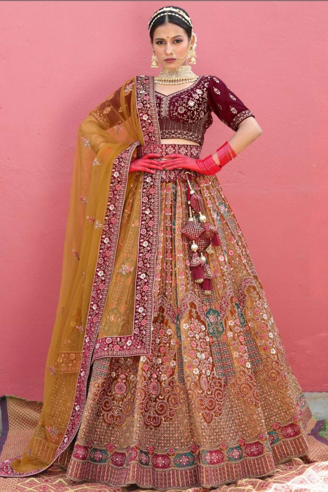 Shri Balaji Emporium 9778B Beautiful Embroidered Bridal Lehenga