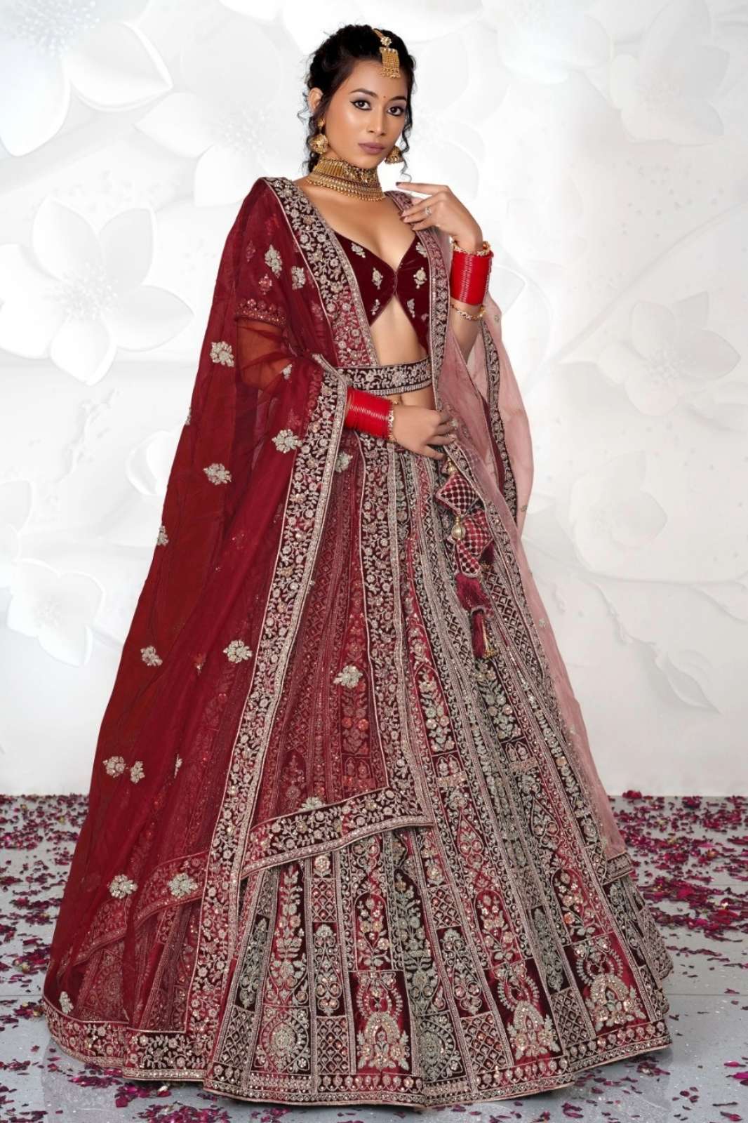 Shri Balaji Emporium 9778C Beautiful Embroidered Bridal Lehenga