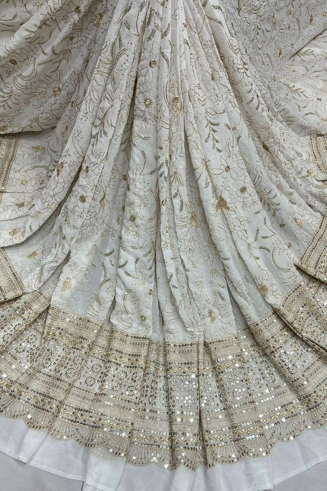 Shri Balaji Emporium A21 Viscose Georgette Fabric with Embroidery Work