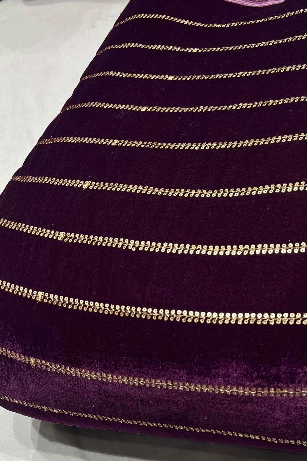 Shri Balaji Emporium A30 Sequence Embroidered Pure Velvet Fabric