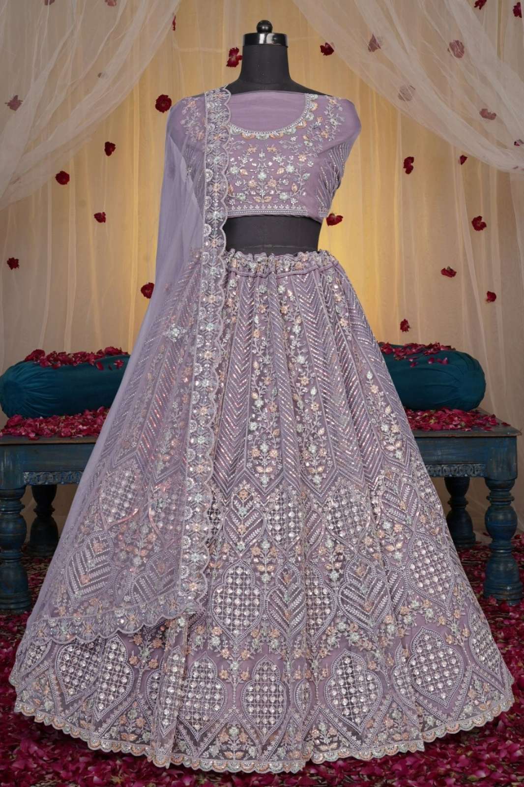 Shri Balaji EmporiumD 9465F Beautiful Designer Heavy Net Embroidered Lehenga