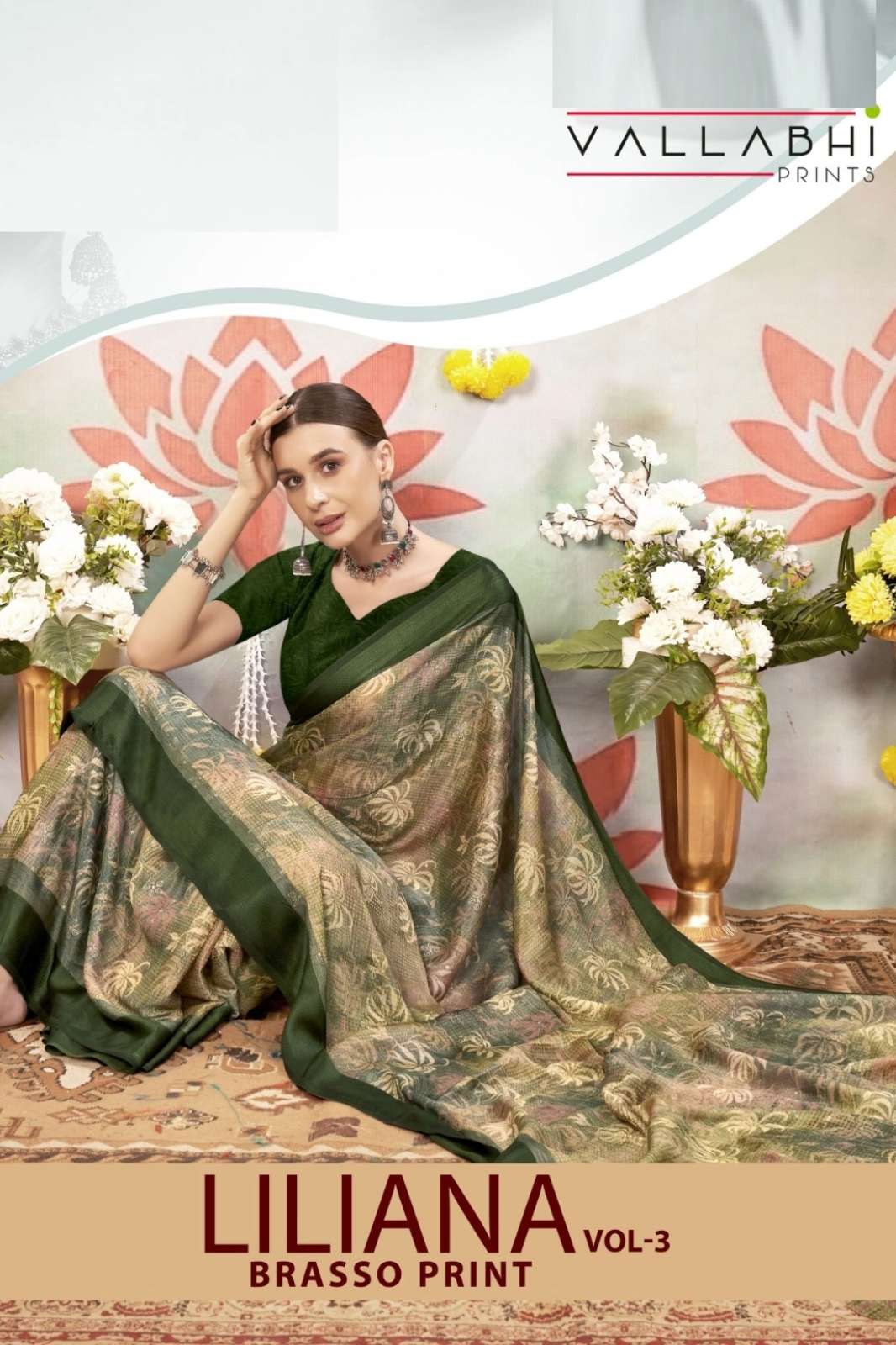 VALLABHI LILIANA 03 DAILY WEAR DESIGNER BEAUTIFUL BRASSO SAREE