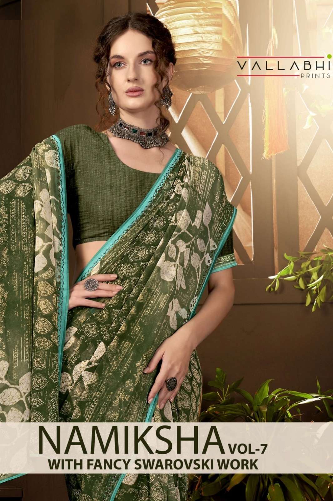 VALLABHI NAMIKSHA 07 LEAF PRINTED DESIGNER GEORGETTE SAREE