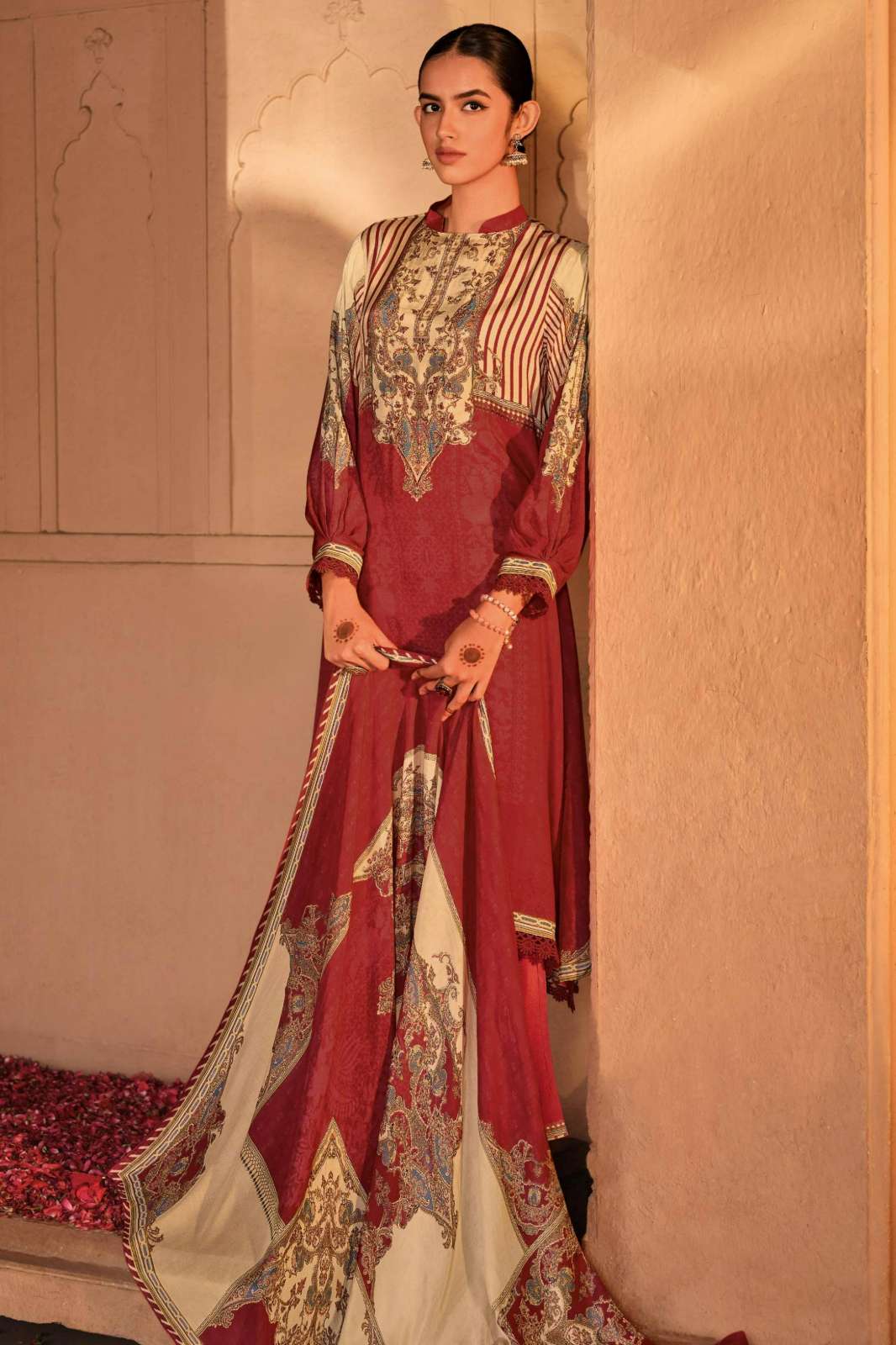 VARSHAA VESPERA VISCOSE PASHMINA HANDWORK SUIT