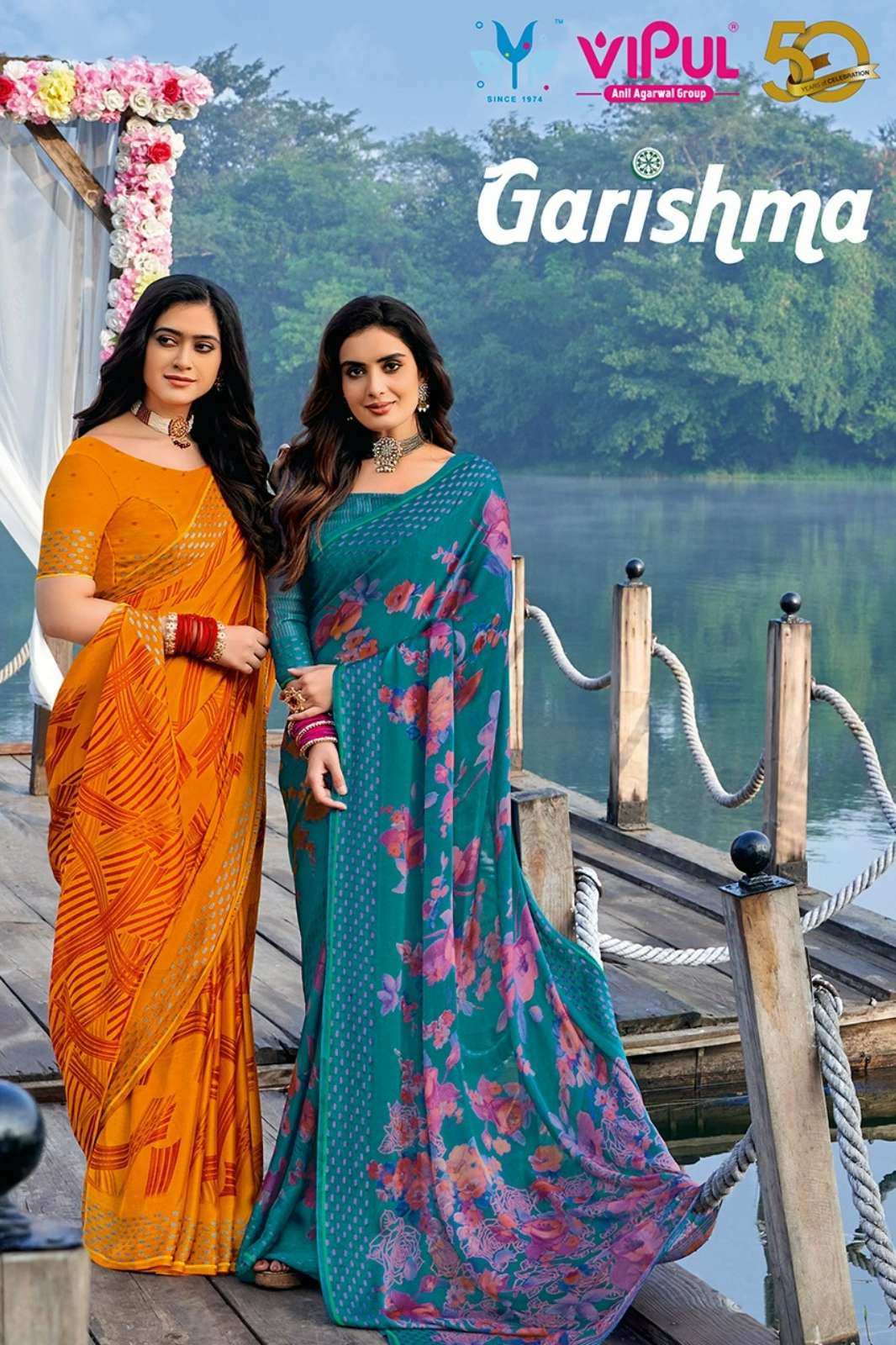 VIPUL GARISHMA 9675 Beautiful Choffon Floral Printed Sarees