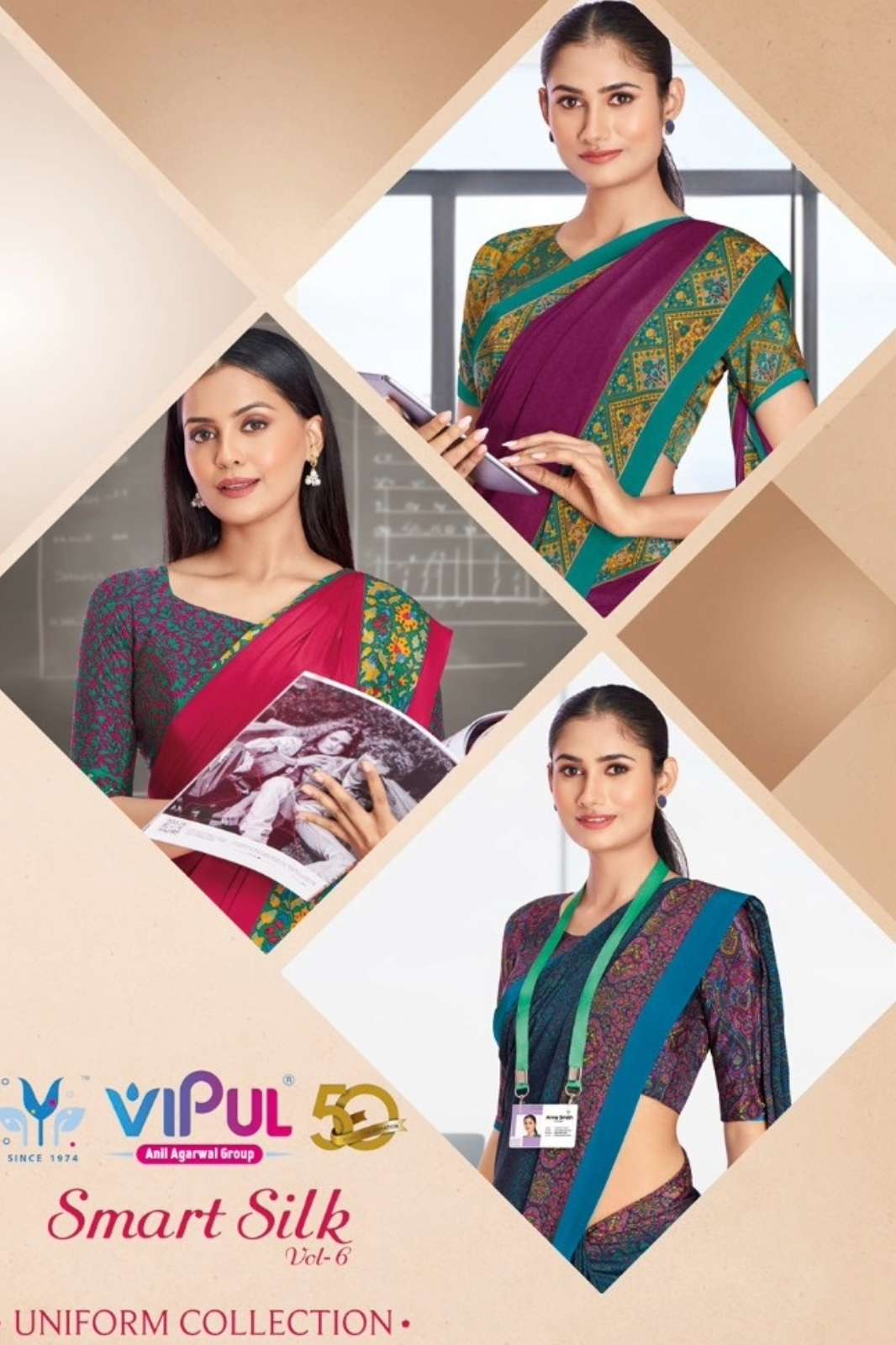 Vipul SMART SILK VOL 06 9807 Beautiful Designer Uniform Collection Saree