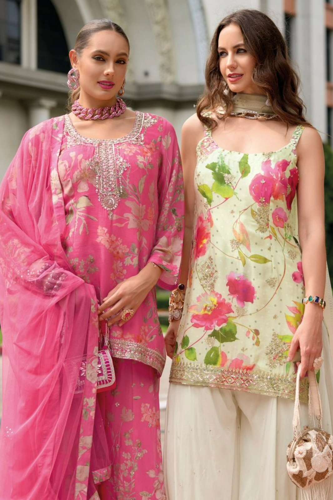 Your Choice GINNI 8337 Readymade Pure Chinnon Suit with Embroidery Work