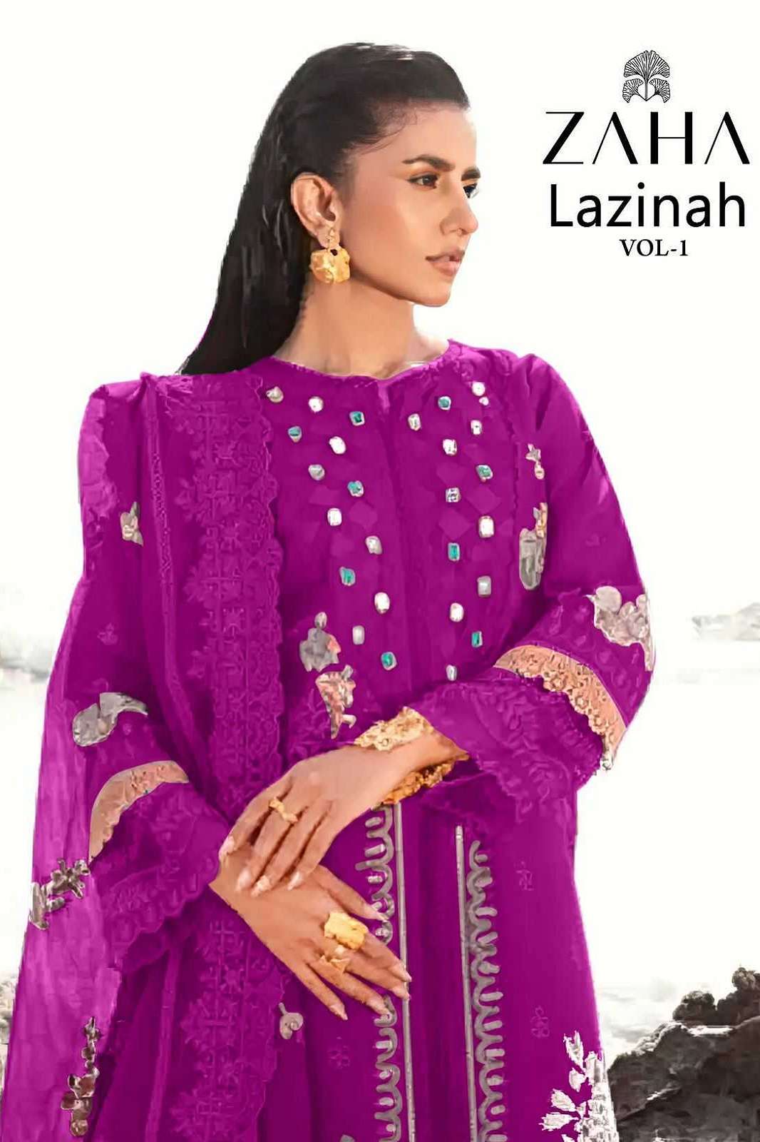 ZAHA LAZINAH 10332 A TO D CAMBRIC COTTON SUITS