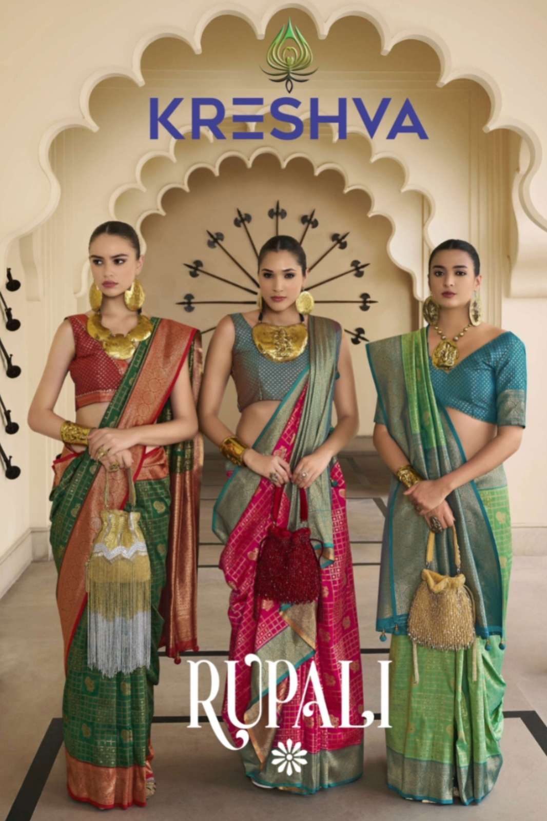 KRESHVA RUPALI 9836 TRADITIONAL WEAR DESIGNER BANARASI SILK SAREE