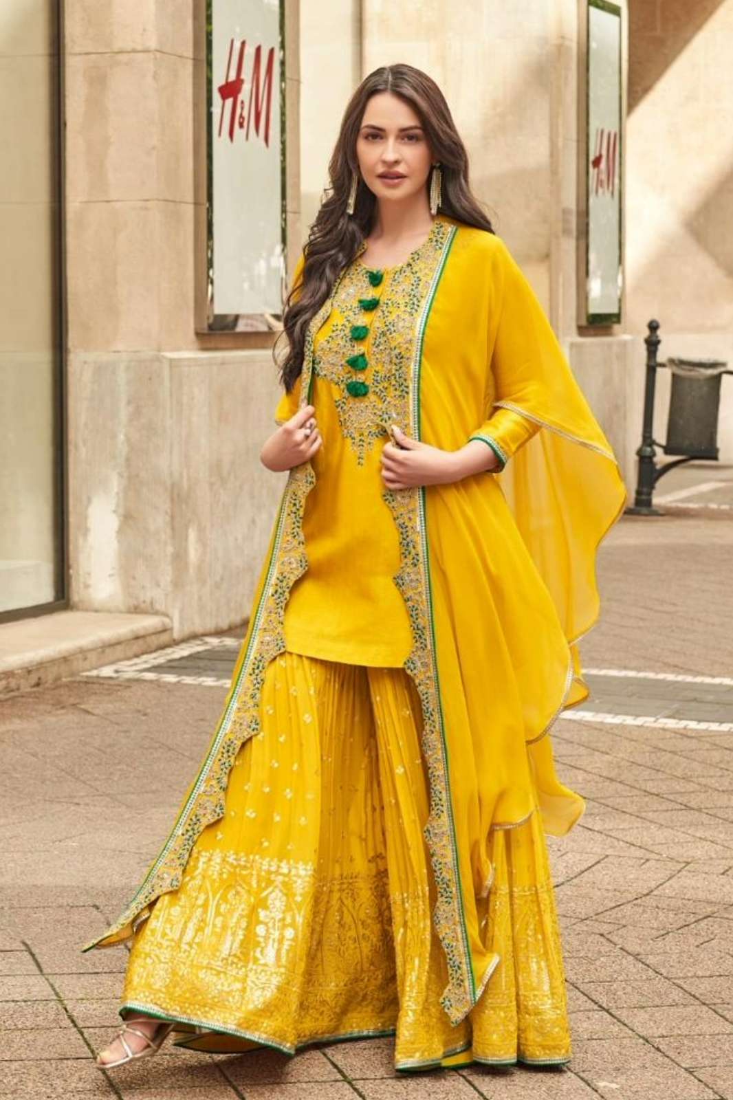 SAYURI ISHANI 10186 READY MADE REAL GEROGETTE DESIGNER SUIT